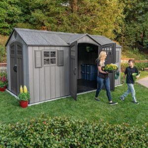 Lifetime 60318 15 ft. × 8 ft. Dual-Entry Outdoor Storage Shed - Image 3