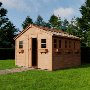 Outdoor Living Today 12 × 12 Western Red Cedar Sunshed Garden Shed - Image 5