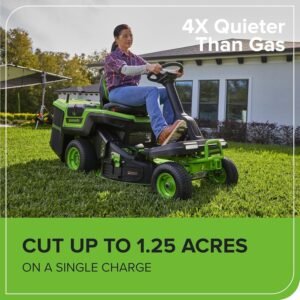 Greenworks 60V 30 in. CrossoverT Riding Lawn Tractor with 4 × 8.0Ah Batteries - Image 7