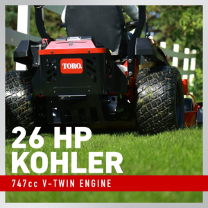 Toro Titan Max 60″ IronForged Deck 26HP V-Twin Gas Dual Hydrostatic Zero Turn Riding Mower - Image 3