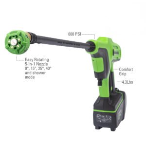 3000 PSI Pressure Washer w/ 24V 600-PSI Cordless Power Cleaner Combo Kit - Image 6