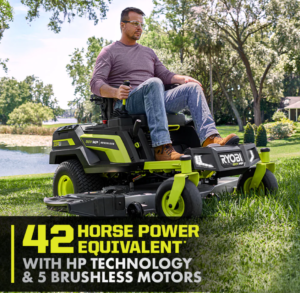 RYOBI 80V HP Brushless 54 in. Battery Electric Cordless Zero Turn Mower & Mulch Kit - Image 5