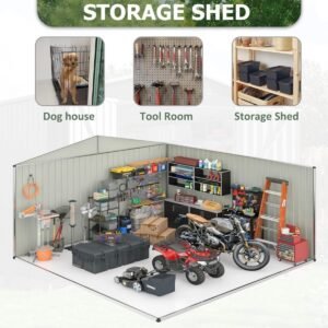Patiowell 10 ft. × 12 ft. Metal Outdoor Storage Shed - Image 6