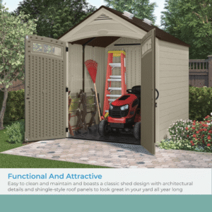 Suncast Vista 7 ft. × 7 ft. Resin Storage Shed - Image 7