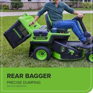 Greenworks 60V 30 in. CrossoverT Riding Lawn Tractor with 4 × 8.0Ah Batteries - Image 8