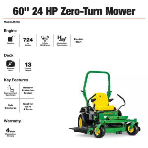 John Deere Z515E 60 in. 24 HP V-Twin ELS Gas Dual Hydrostatic Zero-Turn Riding Mower - Image 10