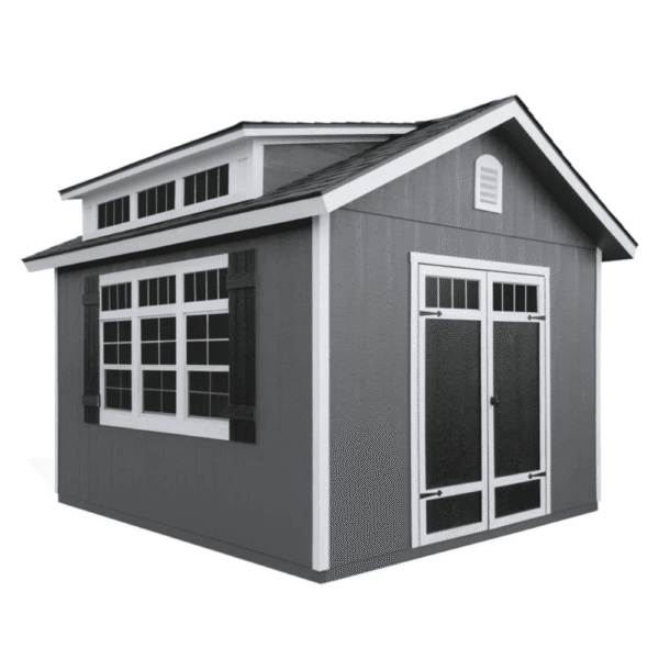 Handy Home Products Windemere 10 ft. × 12 ft. Wood Storage Shed with Floor