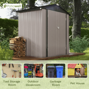 CRAFTSMAN 7 ft. × 7 ft. Resin Storage Shed with Floor - Image 5
