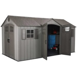 Lifetime 60318 15 ft. × 8 ft. Dual-Entry Outdoor Storage Shed - Image 2