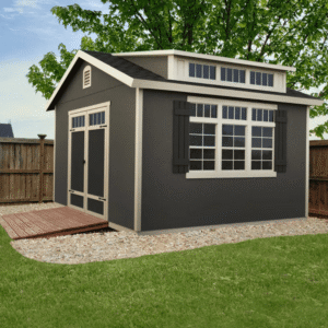 Handy Home Products Windemere 10 ft. × 12 ft. Wood Storage Shed with Floor - Image 2