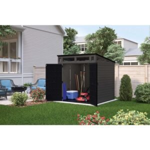 Suncast Modernist 7 ft. × 7 ft. Resin Storage Shed - Image 6