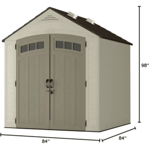 Suncast Vista 7 ft. × 7 ft. Resin Storage Shed - Image 5
