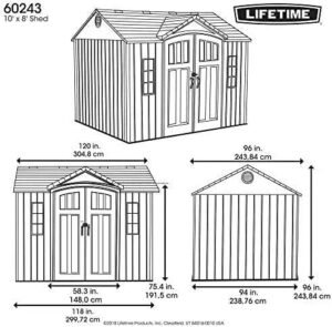 Lifetime 60243 10 ft. × 8 ft. Side-Entry Outdoor Storage Shed - Image 7