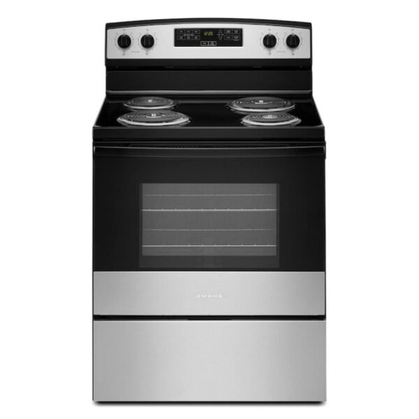 Amana 30-Inch 4.8 Cu. Ft. Freestanding Electric Range, Stainless Steel