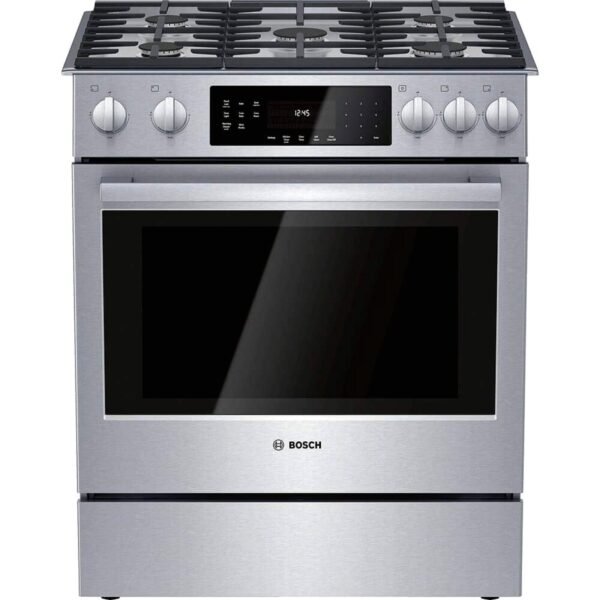 Bosch 800 Series 30 Inch Gas Slide-In Range with True Convection Oven – Stainless Steel