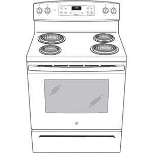 GE 30 Inch Freestanding Electric Range with Self-Clean Oven, Black (JB256DMBB) - Image 8