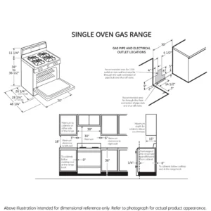 GE 30-Inch Freestanding Gas Range with 4.8 cu. ft. Oven Capacity and Sealed Cooktop Burners - Image 14