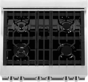 ZLINE 30-Inch Legacy Dual Fuel Range with Gas Cooktop & Electric Convection Oven, Stainless Steel (RA30) - Image 4